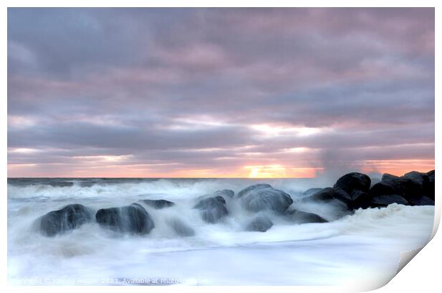 Happisburgh Norfolk Sunrise  Print by johnny weaver