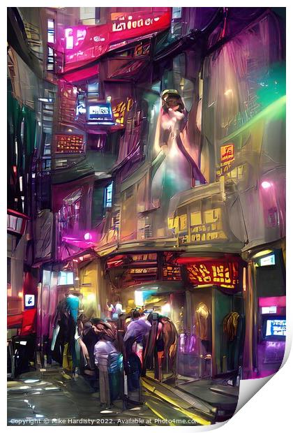 Lan Kwai Fong Hong Kong Print by Mike Hardisty