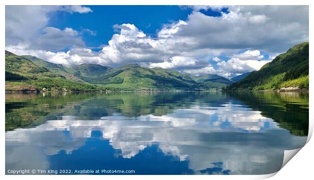 Calm on Loch Goil Print by Tim King