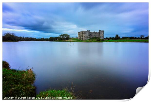 Still Waters.......Carew Castle, Wales. Print by Duncan Spence