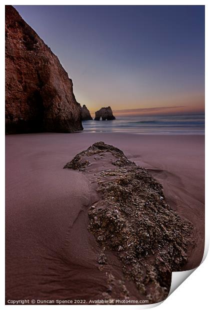 Alvor Beach at Sunrise, The Algarve. Print by Duncan Spence