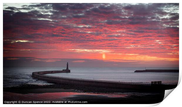 Sunrise at Roker Pier Panorama Print by Duncan Spence