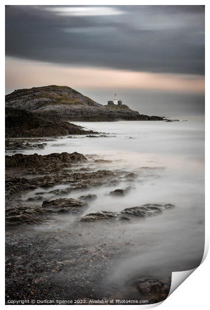 The Mumbles Lighthouse Print by Duncan Spence
