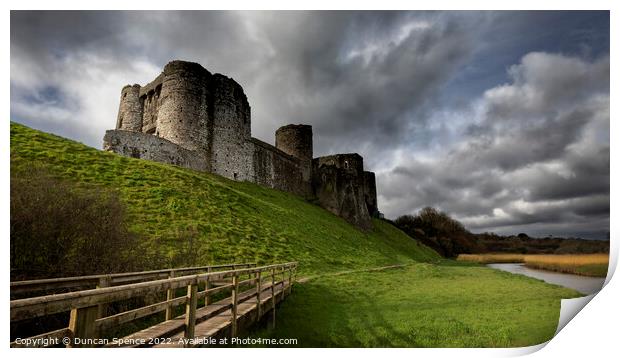 Kidwelly Castle Print by Duncan Spence