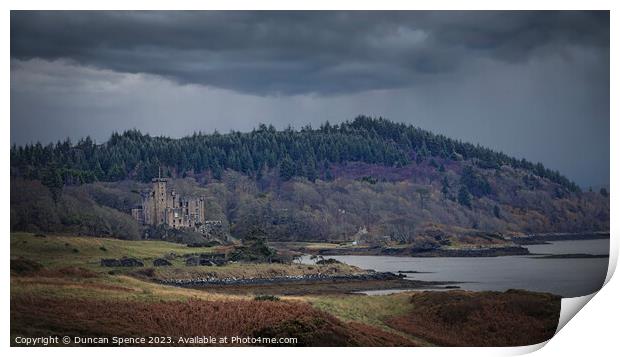 Dunvegan Castle in Colour Print by Duncan Spence