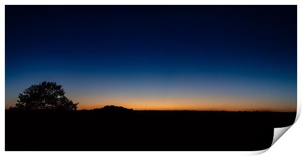 Sunset over Cropwell Bishop Print by David McGeachie