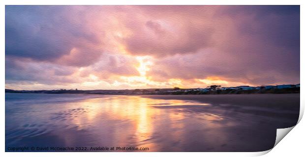 Golden Horizon Print by David McGeachie