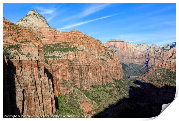 Zion National Park Print by Donna Kennedy