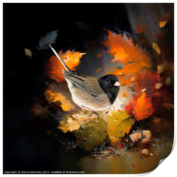 Autumn Whirlwind Print by Donna Kennedy