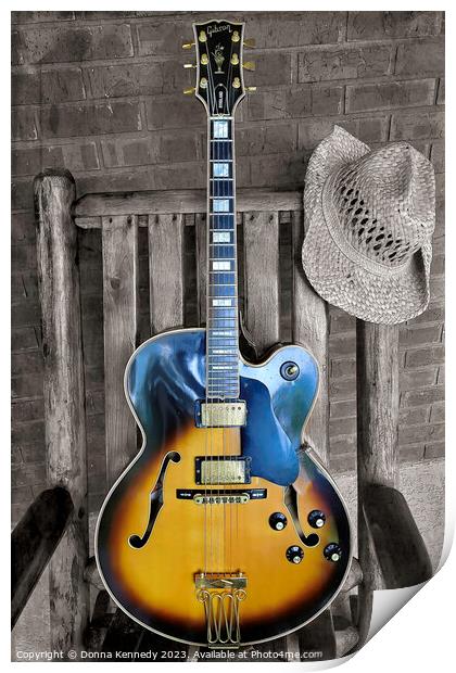 1960 Gibson Byrdland Print by Donna Kennedy