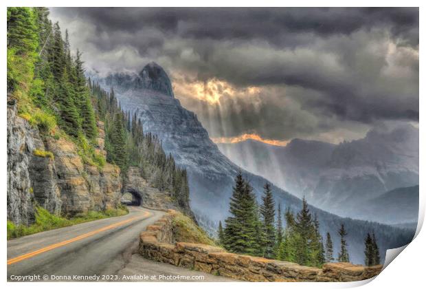 View From Going To The Sunroad Print by Donna Kennedy