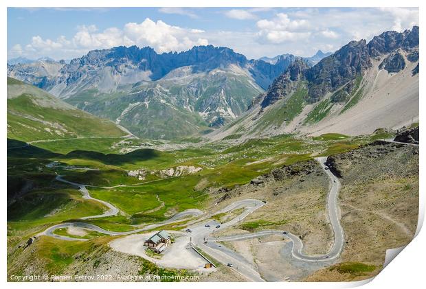 French Alps, road to Col du Galibier. Print by Plamen Petrov