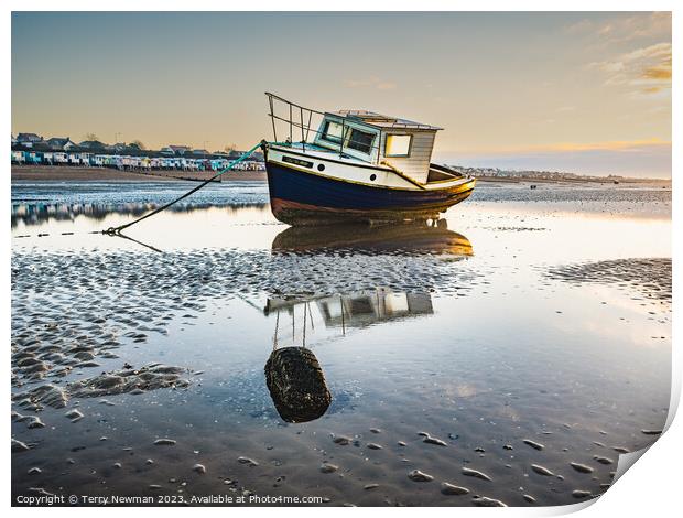 Serenity at Thorpe Bay Print by Terry Newman