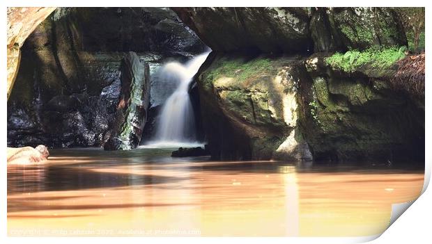 Pewit's Nest Waterfall Print by Philip Lehman