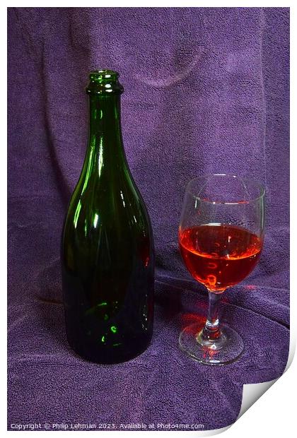 Wine Bottle 18A Print by Philip Lehman