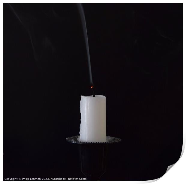 Candle Smoke 4A Print by Philip Lehman