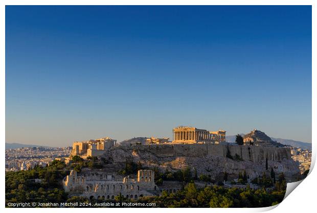 The Parthenon, Athens, Greece Print by Jonathan Mitchell