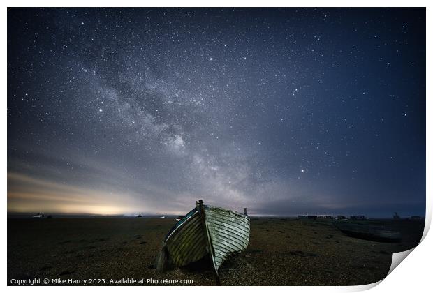 Sinking beneath the stars Print by Mike Hardy