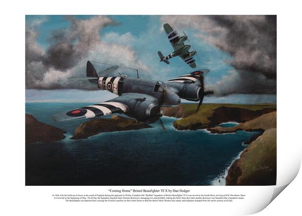 Coming Home -  Bristol Beaufighter TF.X Print by Aviator Art Studio