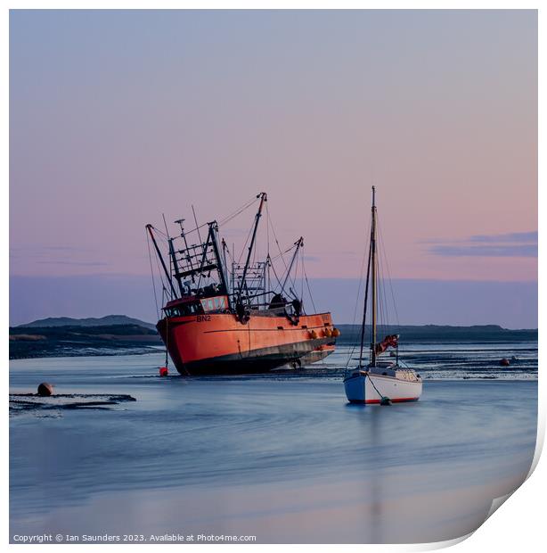 Boats at Brancaster Staithe Print by Ian Saunders