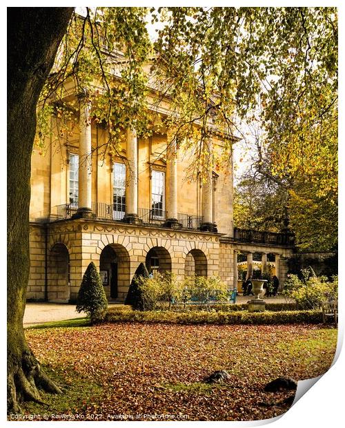 The Holburne Museum in Golden Autumn Print by Rowena Ko