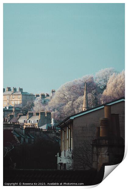 Frosty winter morning in Bath  Print by Rowena Ko