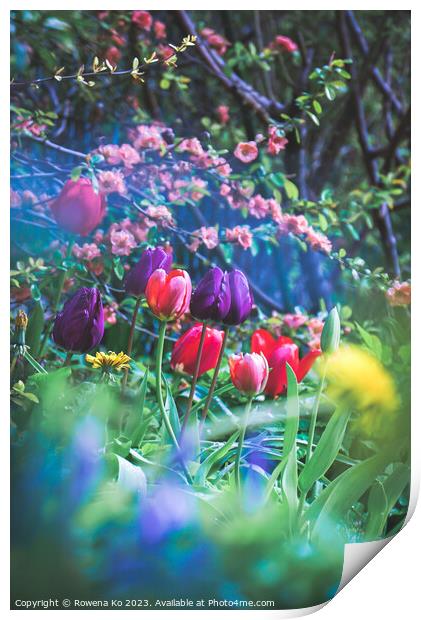 Secret Monet Garden in Bath Print by Rowena Ko