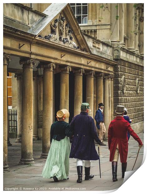 Jane Austen Festival Ball at The Pump Room Bath  Print by Rowena Ko