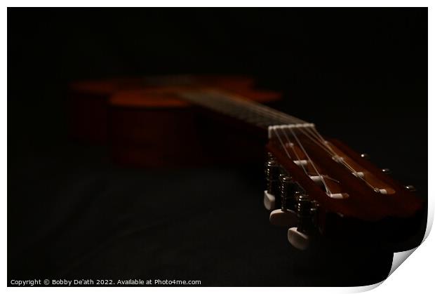 Guitar in the dark. Print by Bobby De'ath