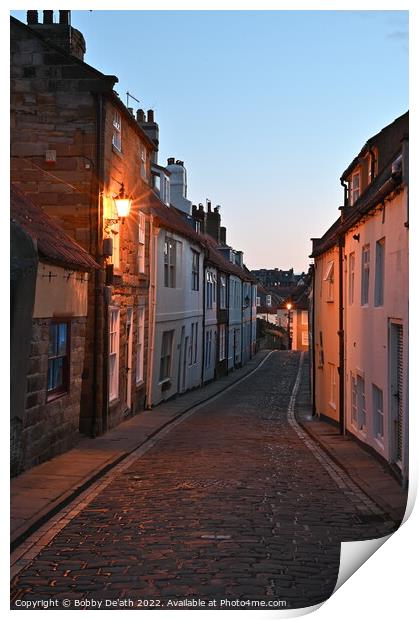 The Cobbled street of Whitby Print by Bobby De'ath
