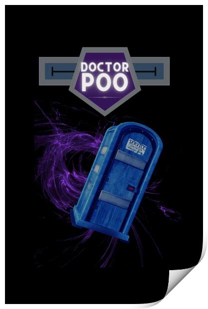 Dr Poo Print by Anthony Clark