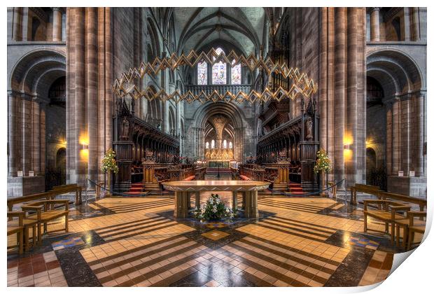 Hereford Cathedral Print by Dave Urwin