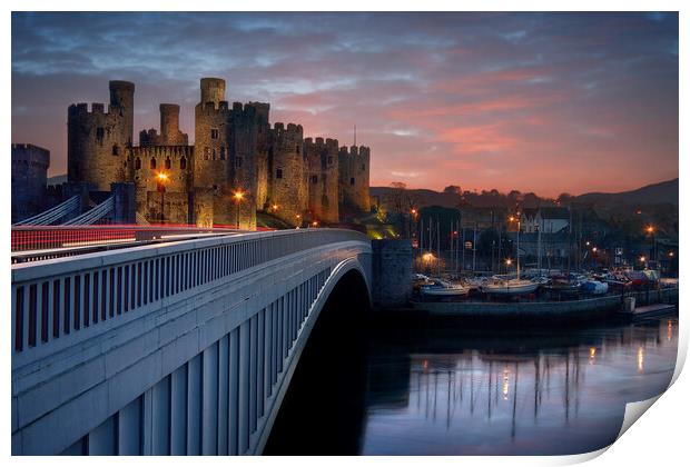Conway Castle Sunset Print by Dave Urwin
