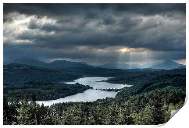 Loch Garry in the Scottish Highlands  Print by Dave Urwin