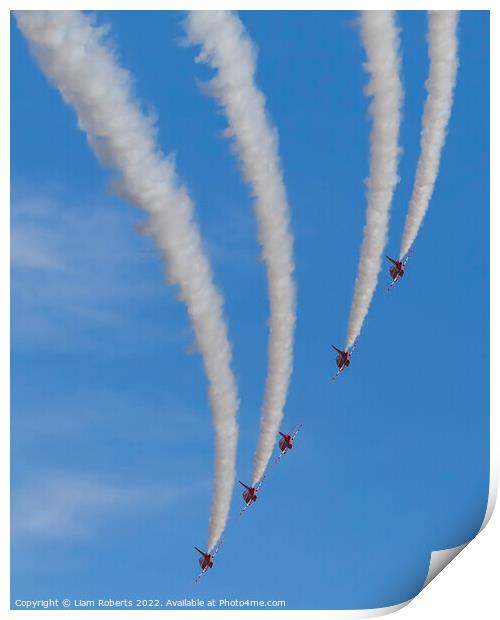 Royal Air Force Red Arrows  Print by Liam Roberts