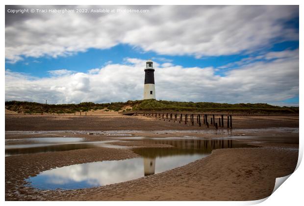 Spurn Point Lighthouse Print by Traci Habergham