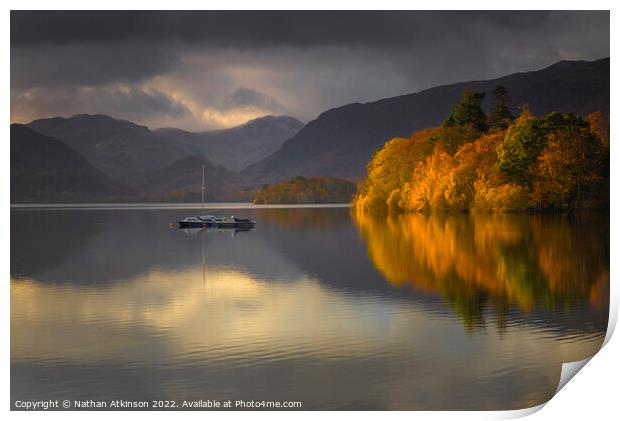 Autumnal Derwentwater Print by Nathan Atkinson