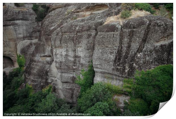 Outdoor stonerock Print by Veronika Druzhnieva