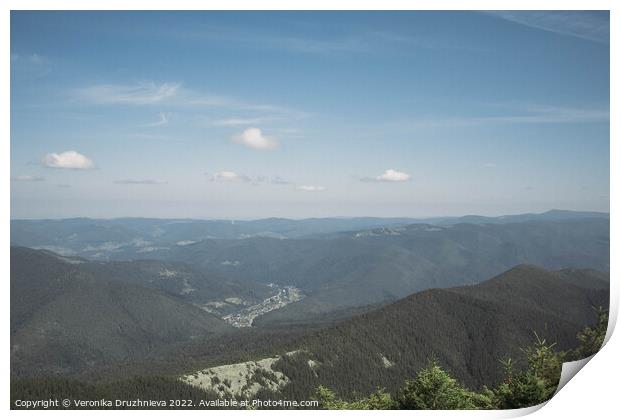 Outdoor mountain Mount, Carpathian, Ukraine Print by Veronika Druzhnieva