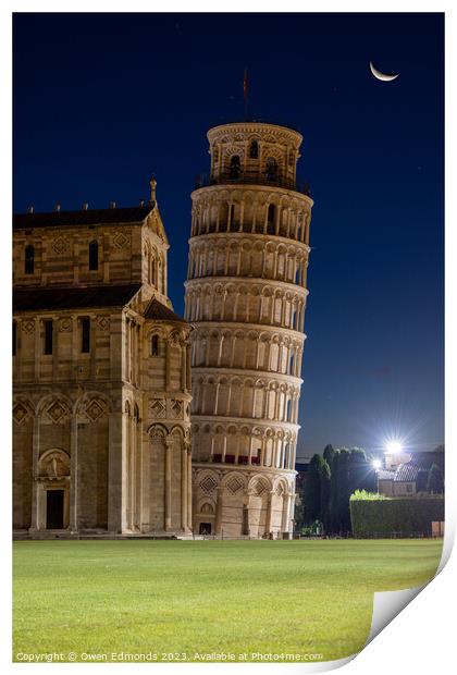 Leaning Tower of Pisa Print by Owen Edmonds