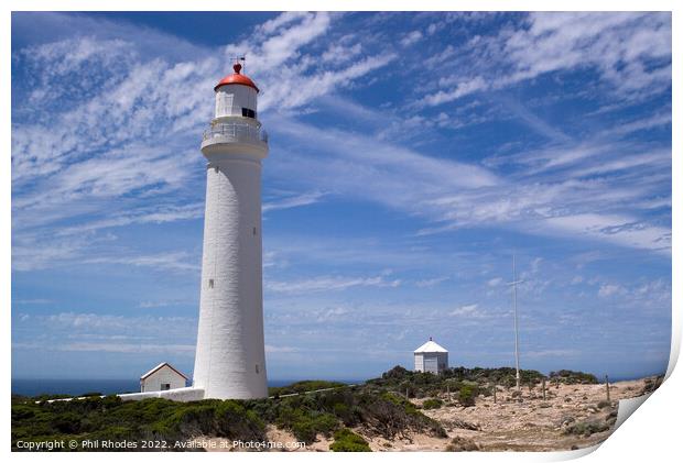 Cape Nelson Lighthouse Print by Phil Rhodes