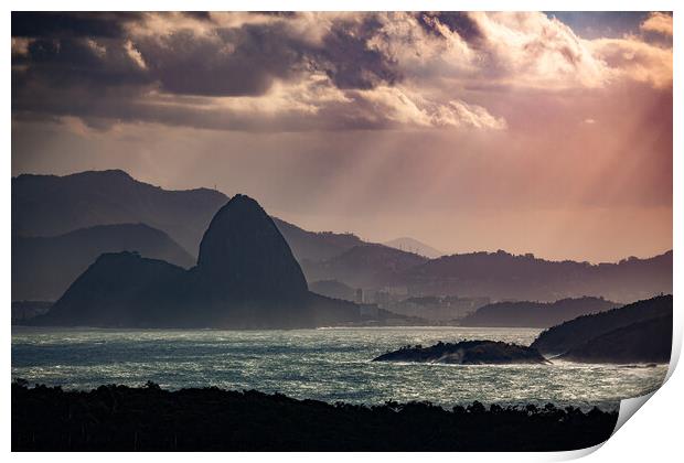 Sunset Rio de Janeiro Print by Lucas Mann