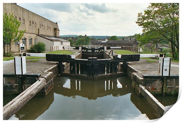 Locks at Bingley, Yorkshire Print by Gareth Wild