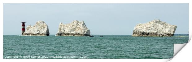 The 3 Rocks Of The Needles Print by Geoff Stoner