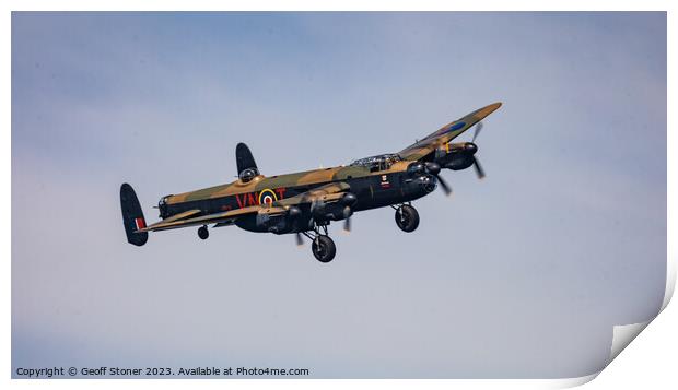 Avro Lancaster Print by Geoff Stoner