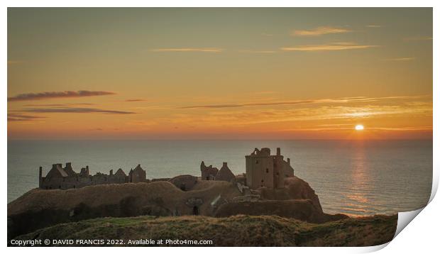 Ancient Fortress Basks in Sunrise Glory Print by DAVID FRANCIS