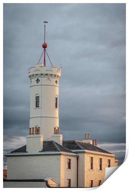 Majestic Lighthouse on Scottish Coast Print by DAVID FRANCIS