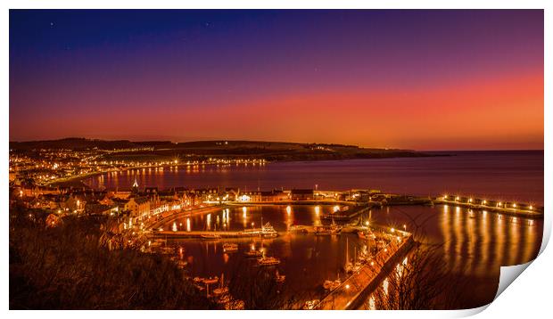 Majestic Sunrise over Stonehaven Bay Print by DAVID FRANCIS