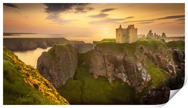 Iconic Dunnottar Castle Sunrise Print by DAVID FRANCIS