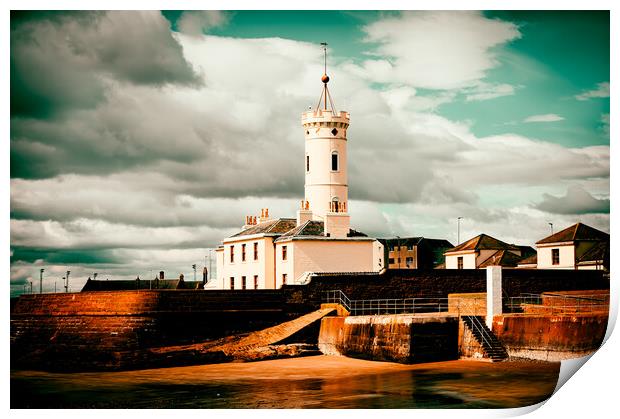 The Spectacular Signal Tower in Arbroath Scotland Print by DAVID FRANCIS